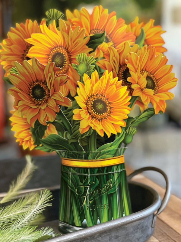 Pop-Up Sunflowers with Greeting Card