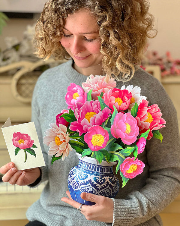 Pop-Up Peonies with Greeting Card