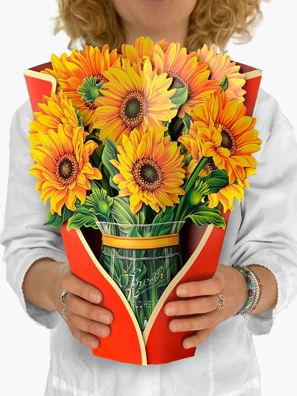 Pop-Up Sunflowers with Greeting Card