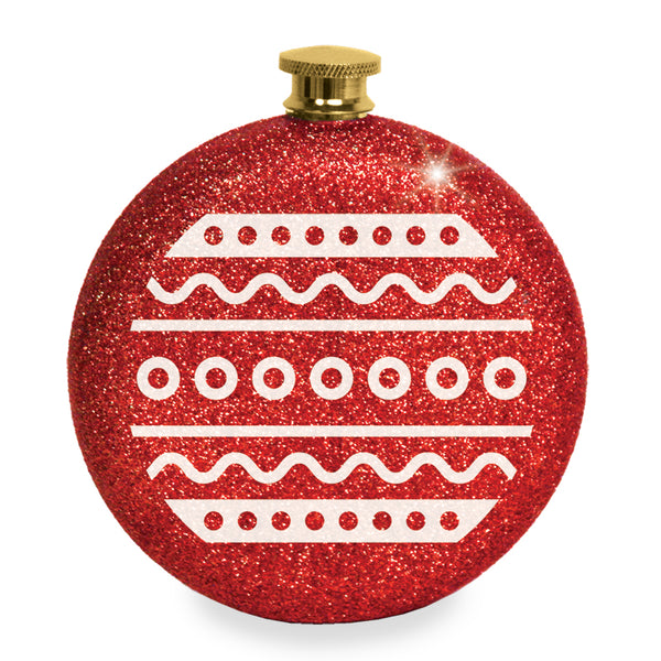 Red Ornament Flask