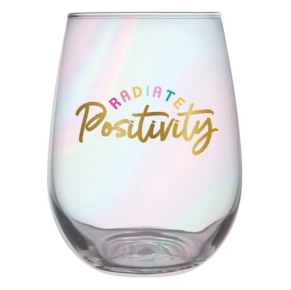 Radiate Positivity Stemless Wine Glass