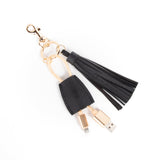 Tassel Keychain with Charger (Black)