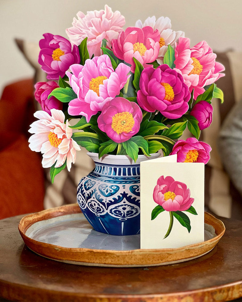 Pop-Up Peonies with Greeting Card