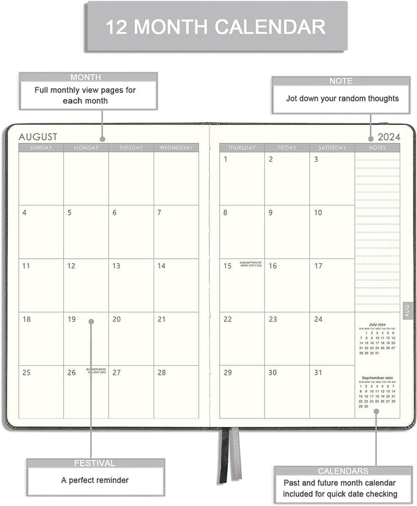 2024 Executive Leather Planner Gray