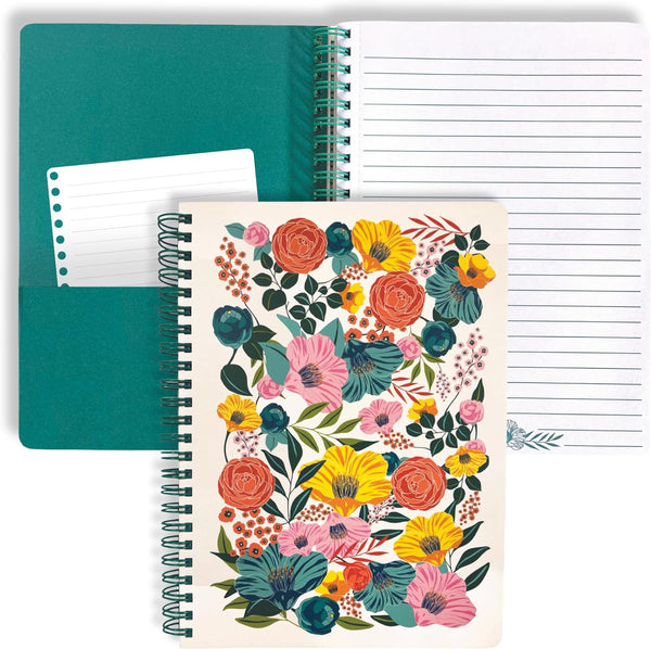 Garden Floral Spiral Notebook