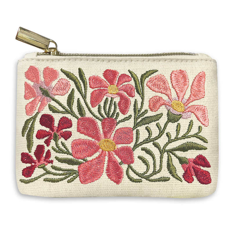 Pink Floral Coin Pouch