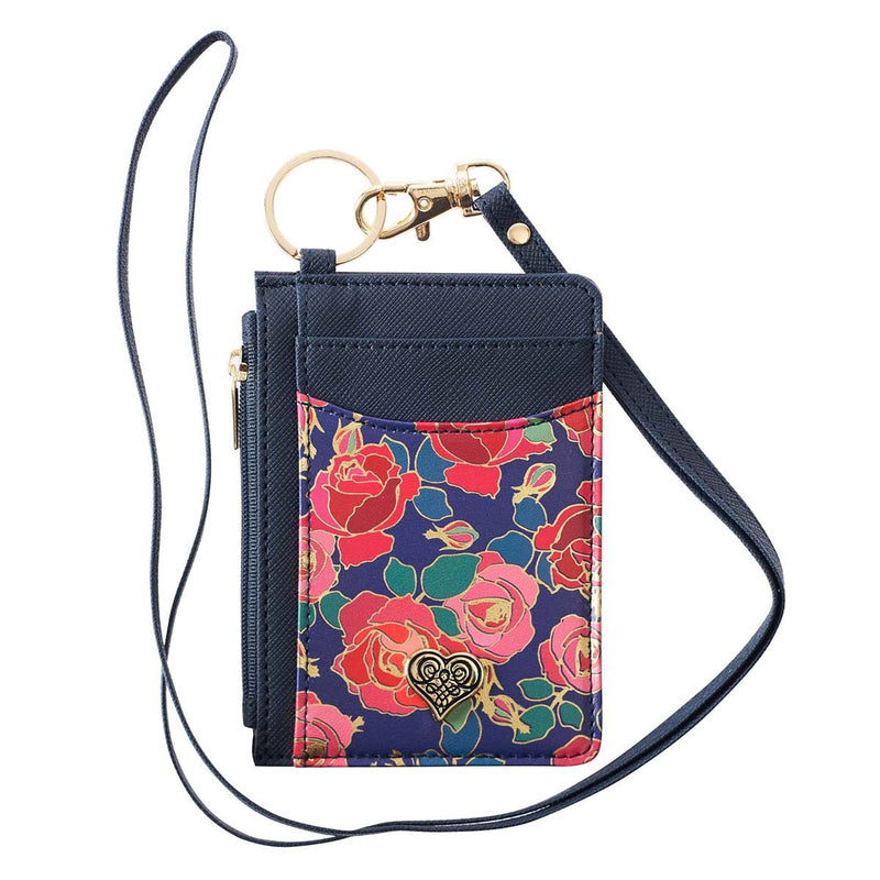 Heart and Roses Card Wallet with Lanyard