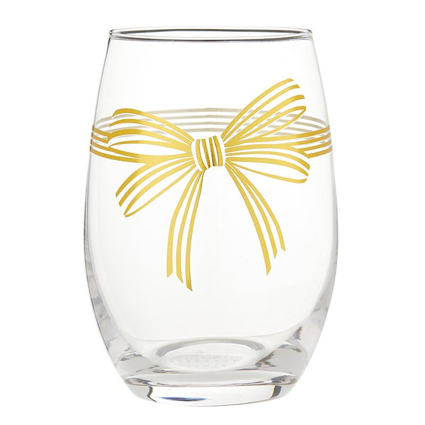 Gold Bow Wine Glass
