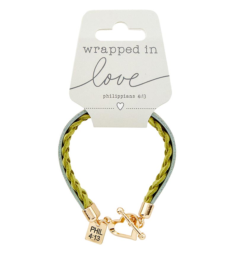 Wrapped In Love Green Bracelet