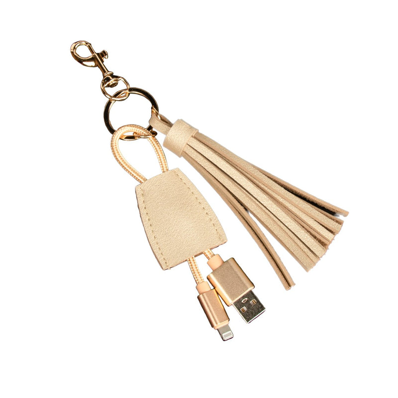 Tassel Keychain with Charger (Gold)