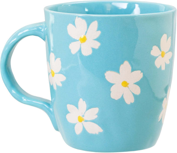 Blue Daisy Ceramic Mug