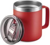 Red Insulated Steel Mug 12oz.