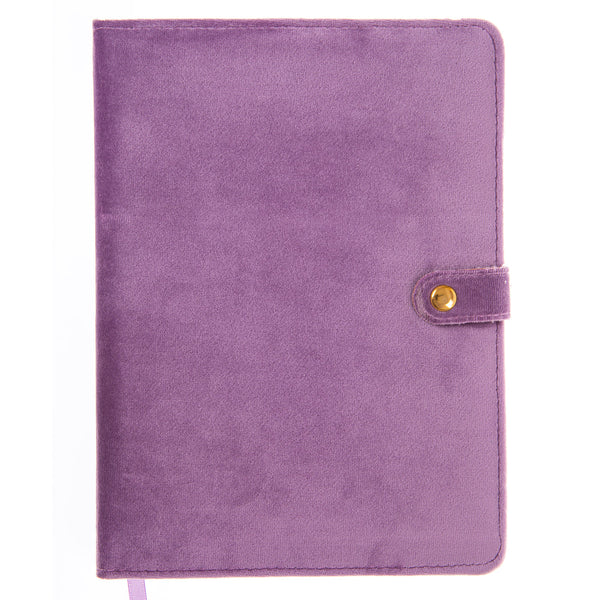 Lavender Velvet Snap Journal