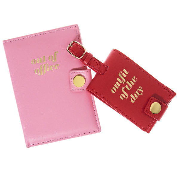 Out of Office Passport Case & Luggage Tag Set