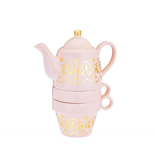 Casablanca Pink and Gold Tea Set