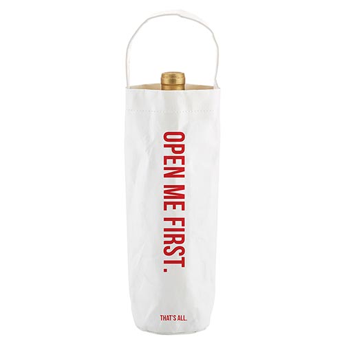 Open me First Wine Bag (Washable)