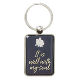 It Is Well Metal Keyring