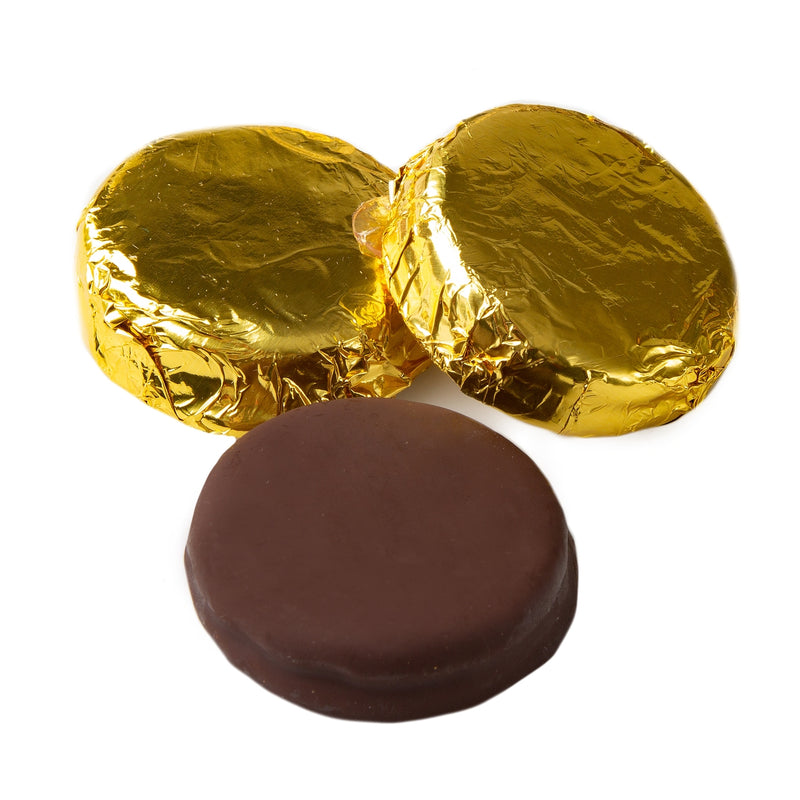 Gold Foil Chocolate Covered Cookie