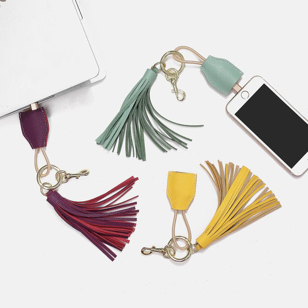 Tassel Keychain with Charger (Gold)