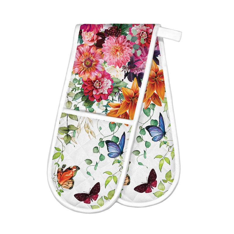 Sweet Floral Melody Double Oven Glove