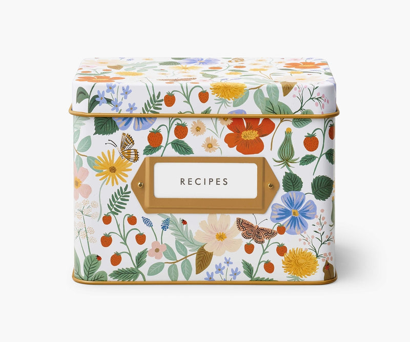 Strawberry Fields Recipe Tin by Rifle Paper Co.
